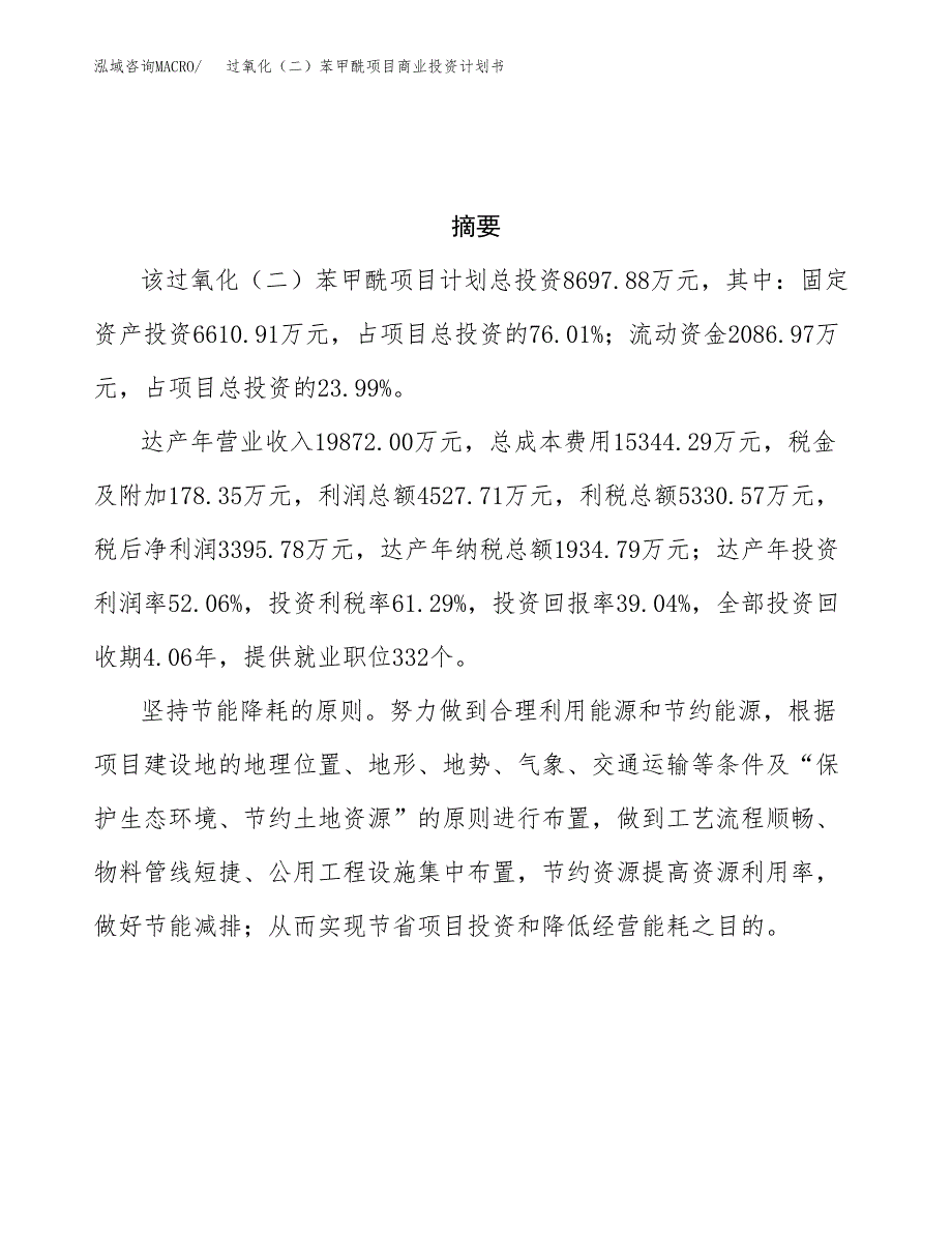 过氧化（二）苯甲酰项目商业投资计划书（总投资9000万元）.docx_第3页