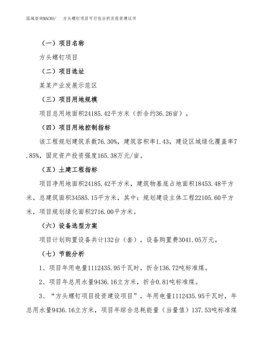 方头螺钉项目可行性分析及投资建议书.docx_第5页