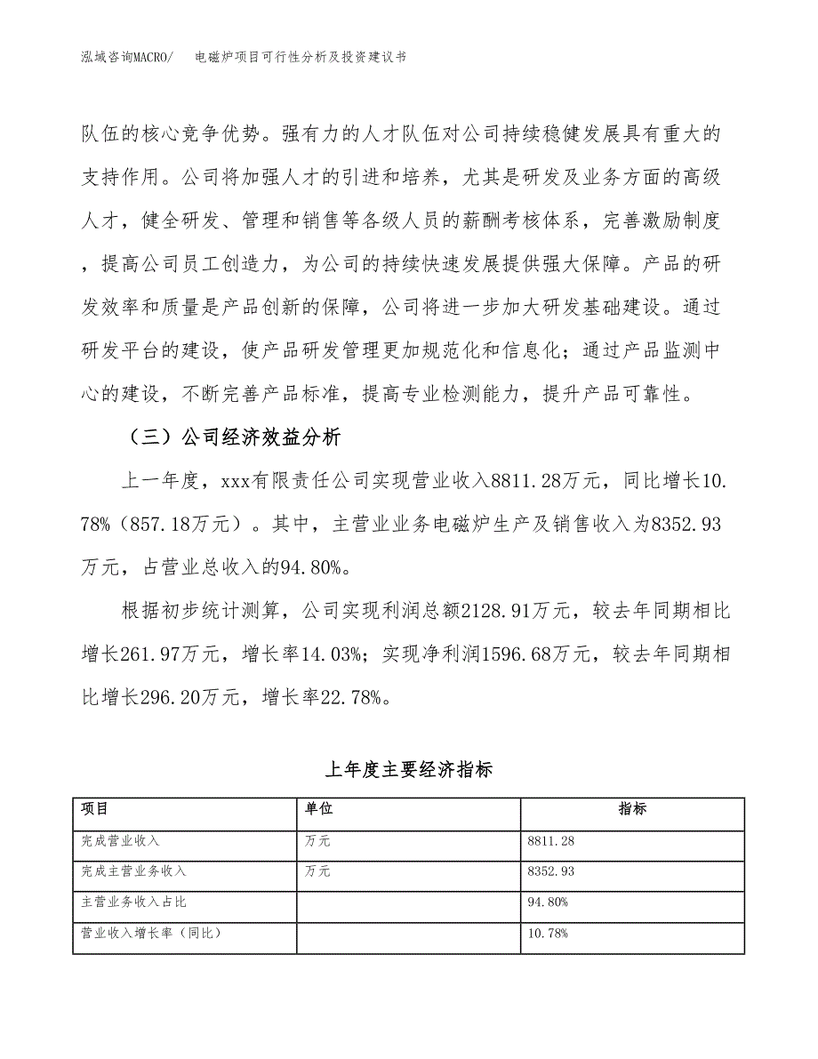 电磁炉灶项目可行性分析及投资建议书.docx_第3页