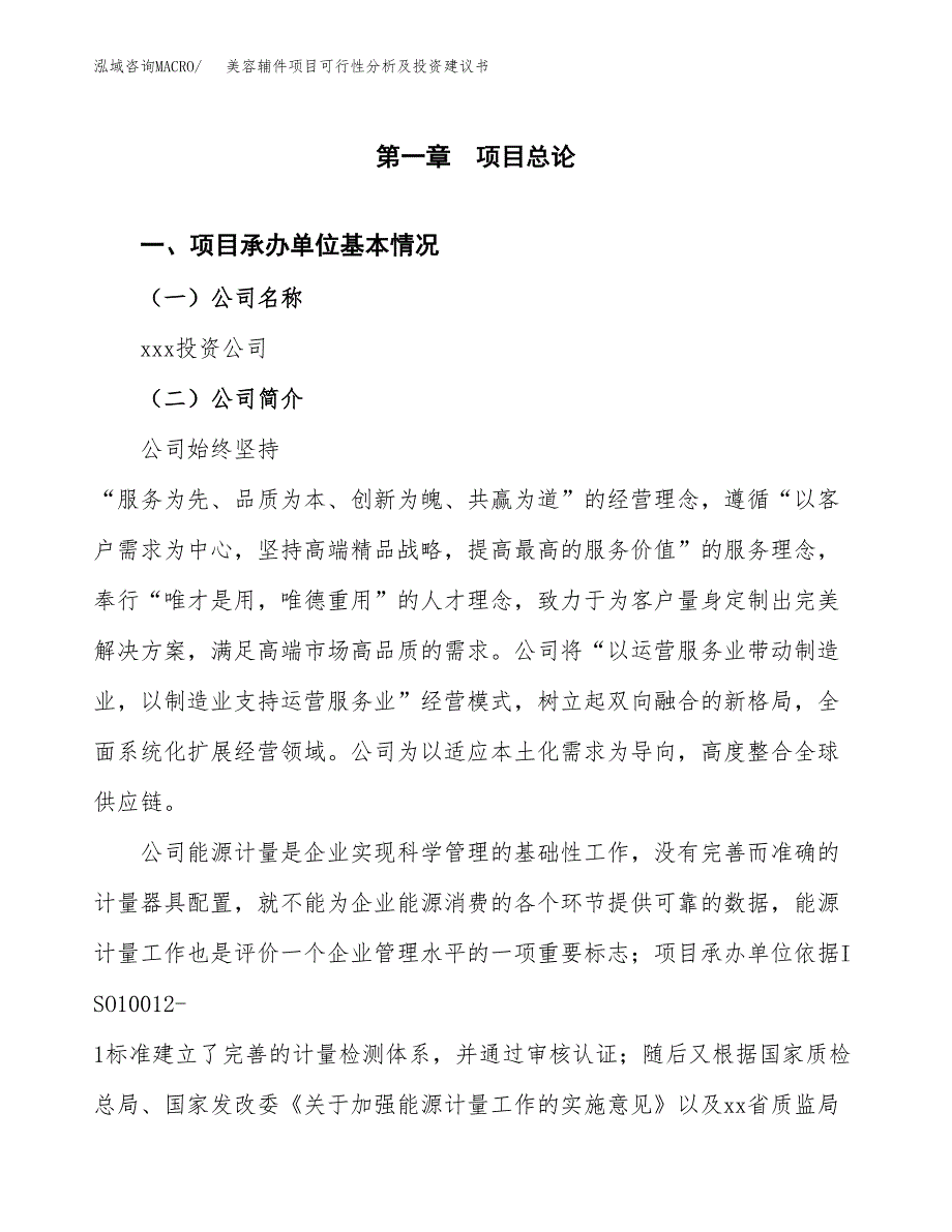 美容辅件项目可行性分析及投资建议书.docx_第3页