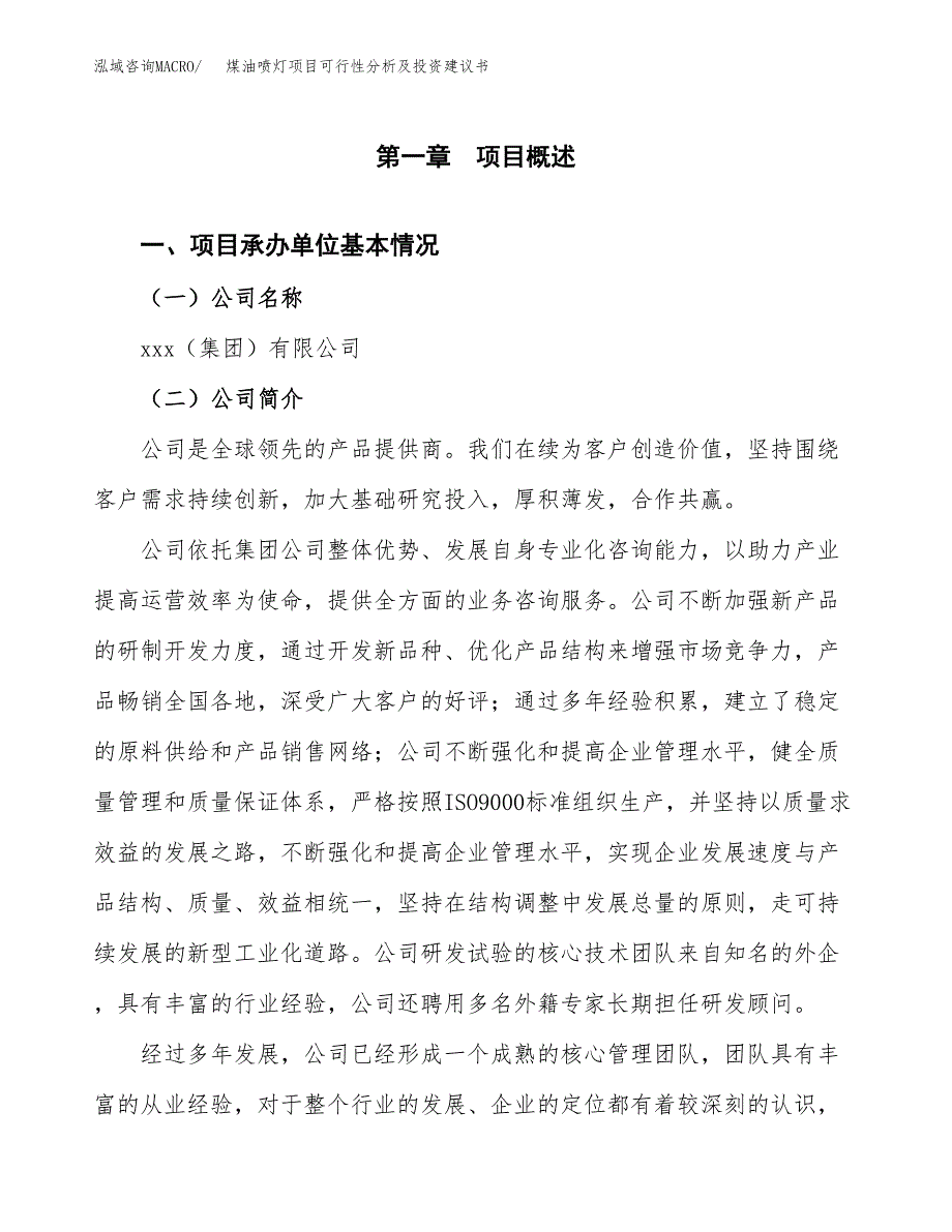 煤油喷灯项目可行性分析及投资建议书.docx_第3页