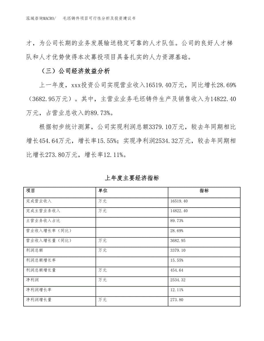 毛坯铸件项目可行性分析及投资建议书.docx_第5页