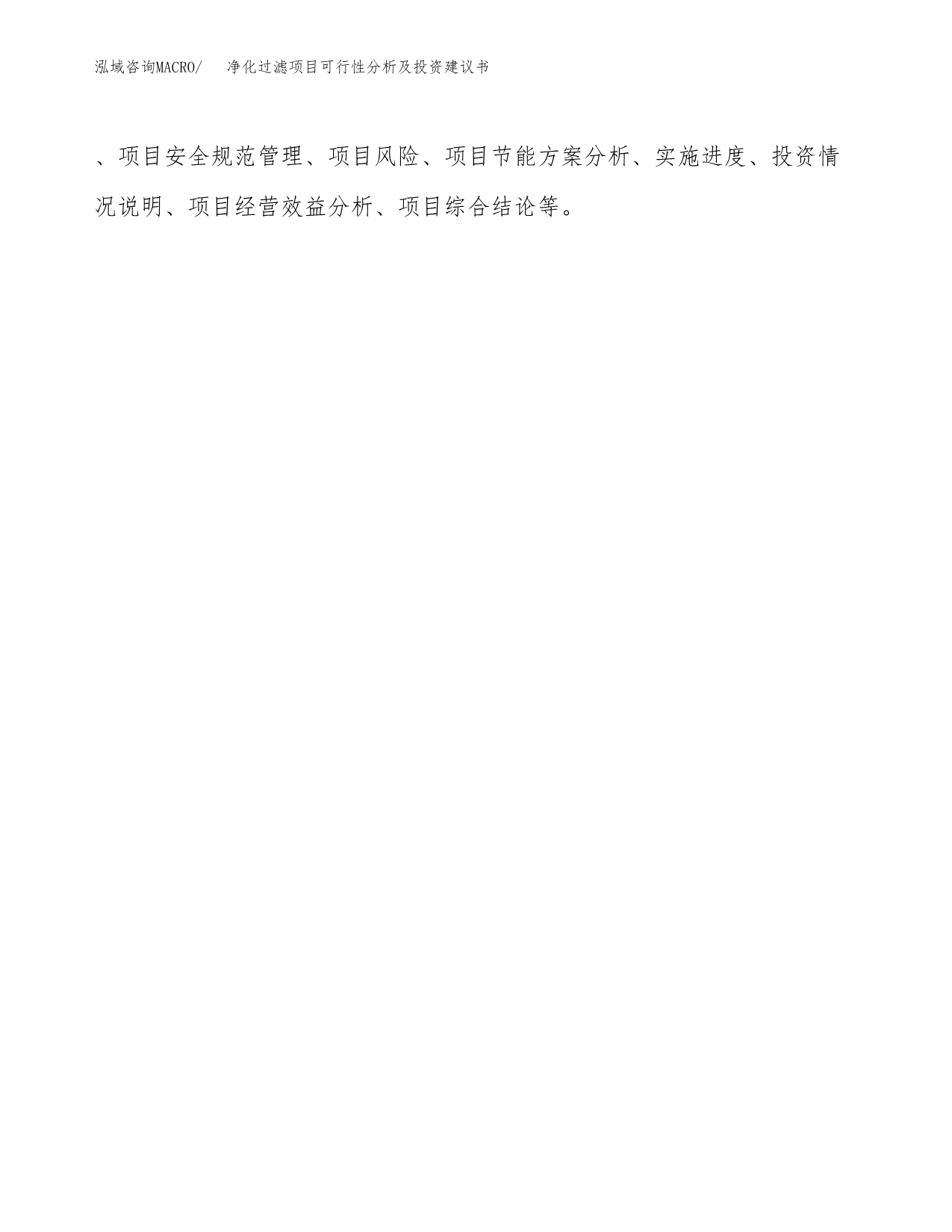 净化过滤项目可行性分析及投资建议书.docx_第2页