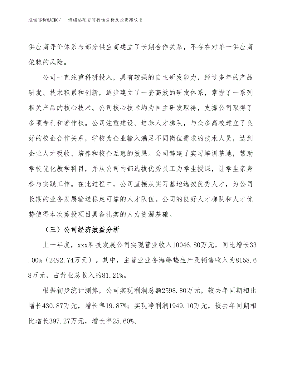 海绵垫项目可行性分析及投资建议书.docx_第4页