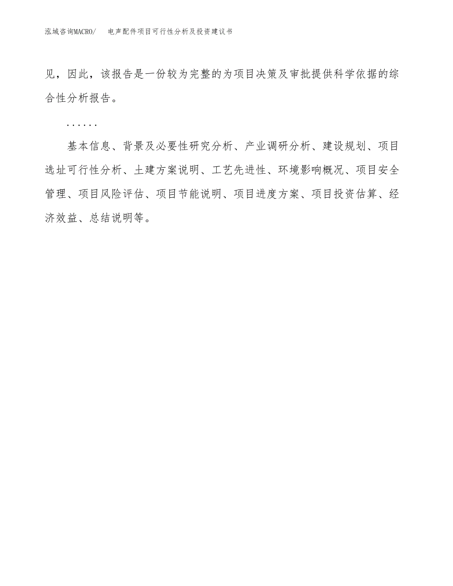 电声配件项目可行性分析及投资建议书.docx_第2页