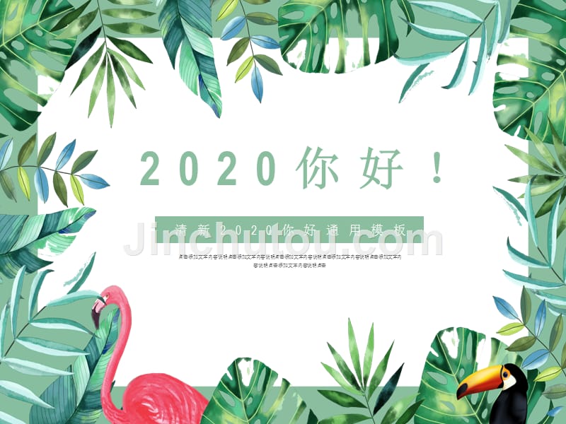 清新2020你好通用ppt模板_第1页