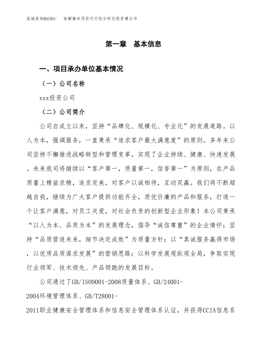 电解磨床项目可行性分析及投资建议书.docx_第3页