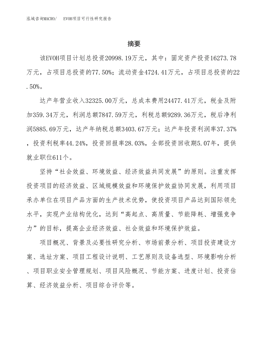 EVOH项目可行性研究报告建议书.docx_第2页