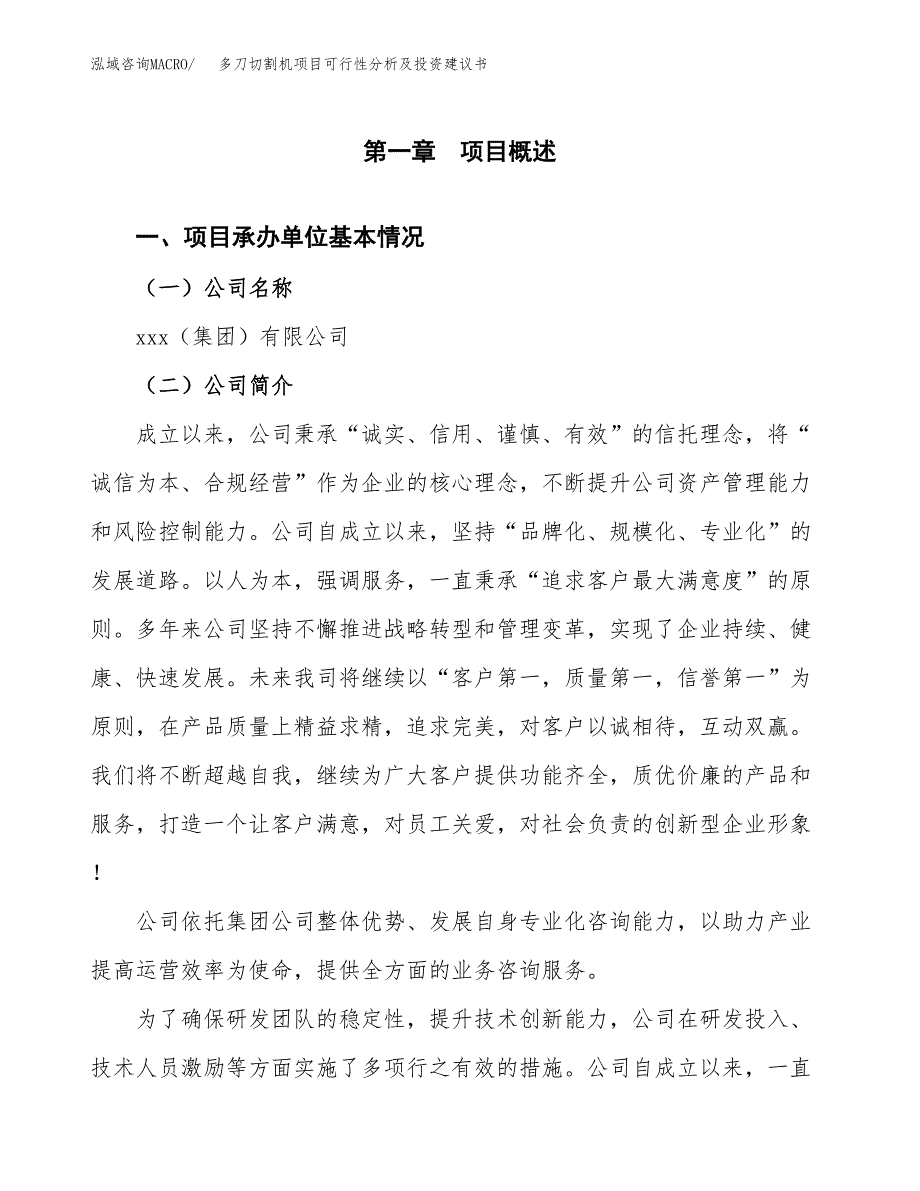 多刀切割机项目可行性分析及投资建议书.docx_第3页