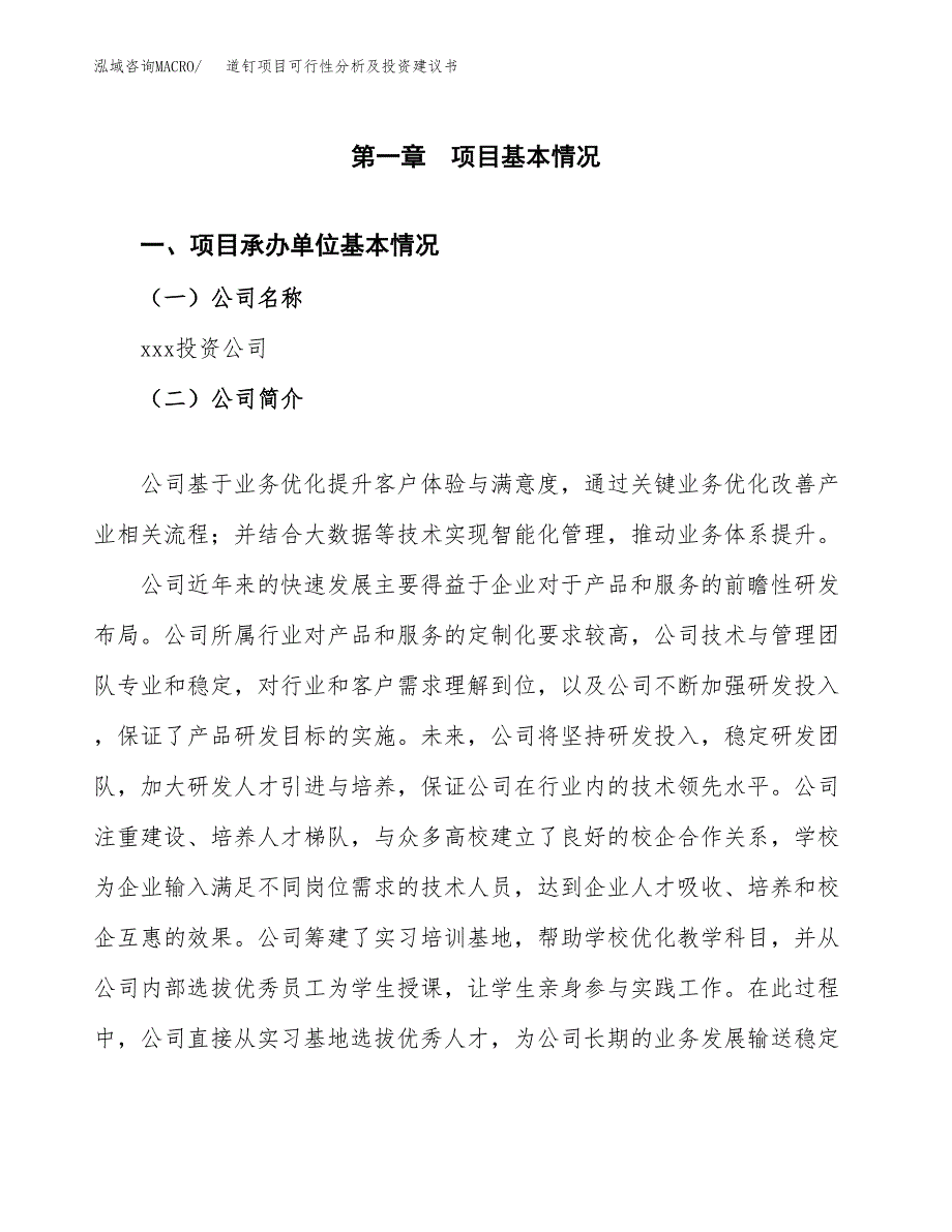 道钉项目可行性分析及投资建议书.docx_第2页