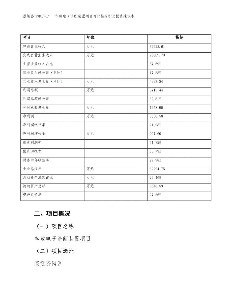 车载电子诊断装置项目可行性分析及投资建议书.docx_第5页