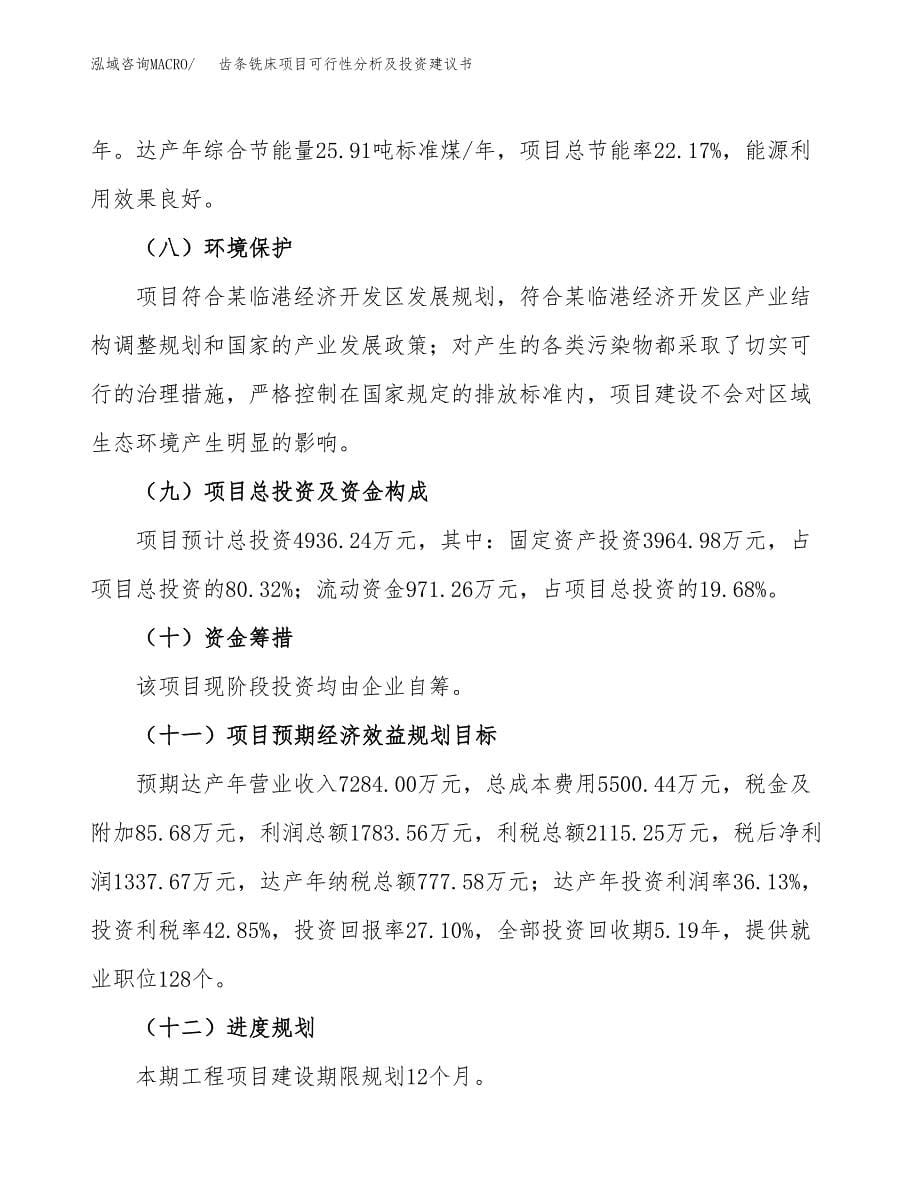 齿条铣床项目可行性分析及投资建议书.docx_第5页