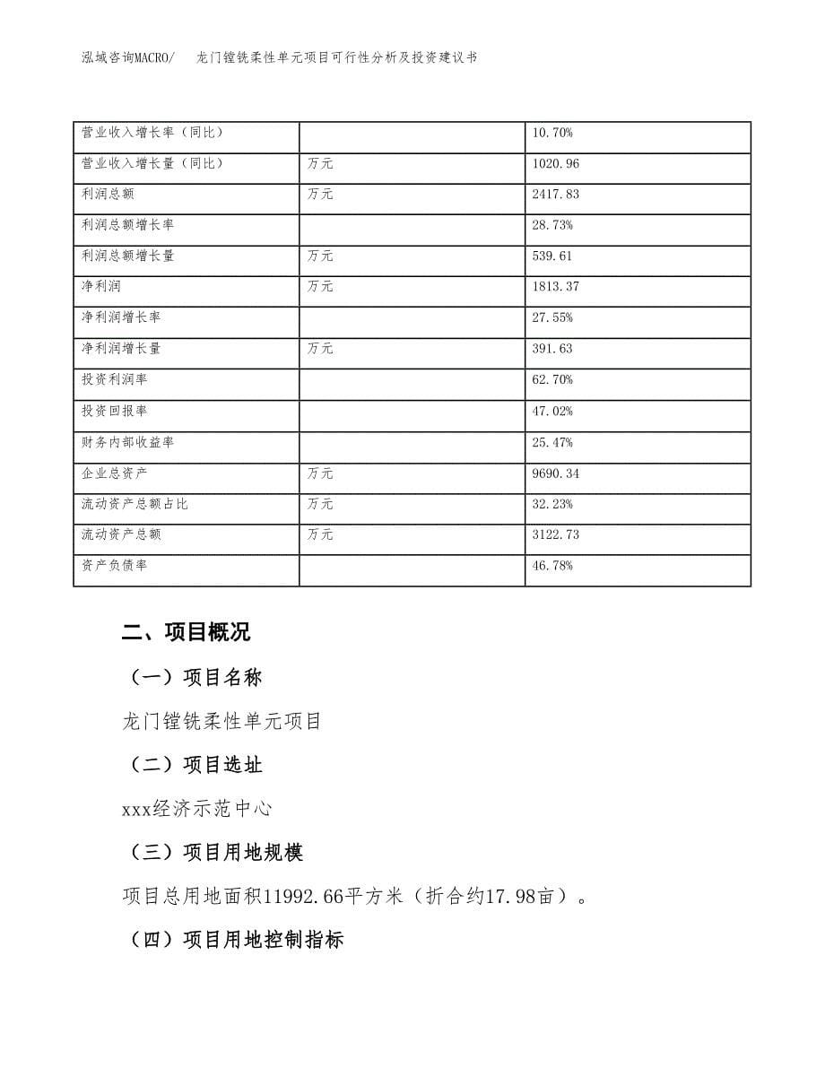 龙门镗铣柔性单元项目可行性分析及投资建议书.docx_第5页