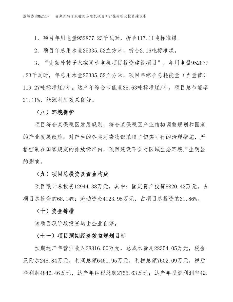 变频外转子永磁同步电机项目可行性分析及投资建议书.docx_第5页