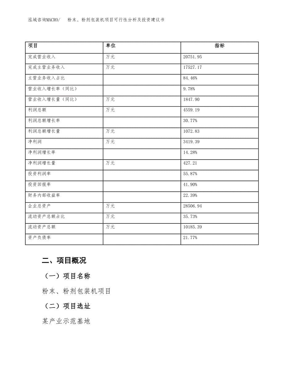 粉末、粉剂包装机项目可行性分析及投资建议书.docx_第5页