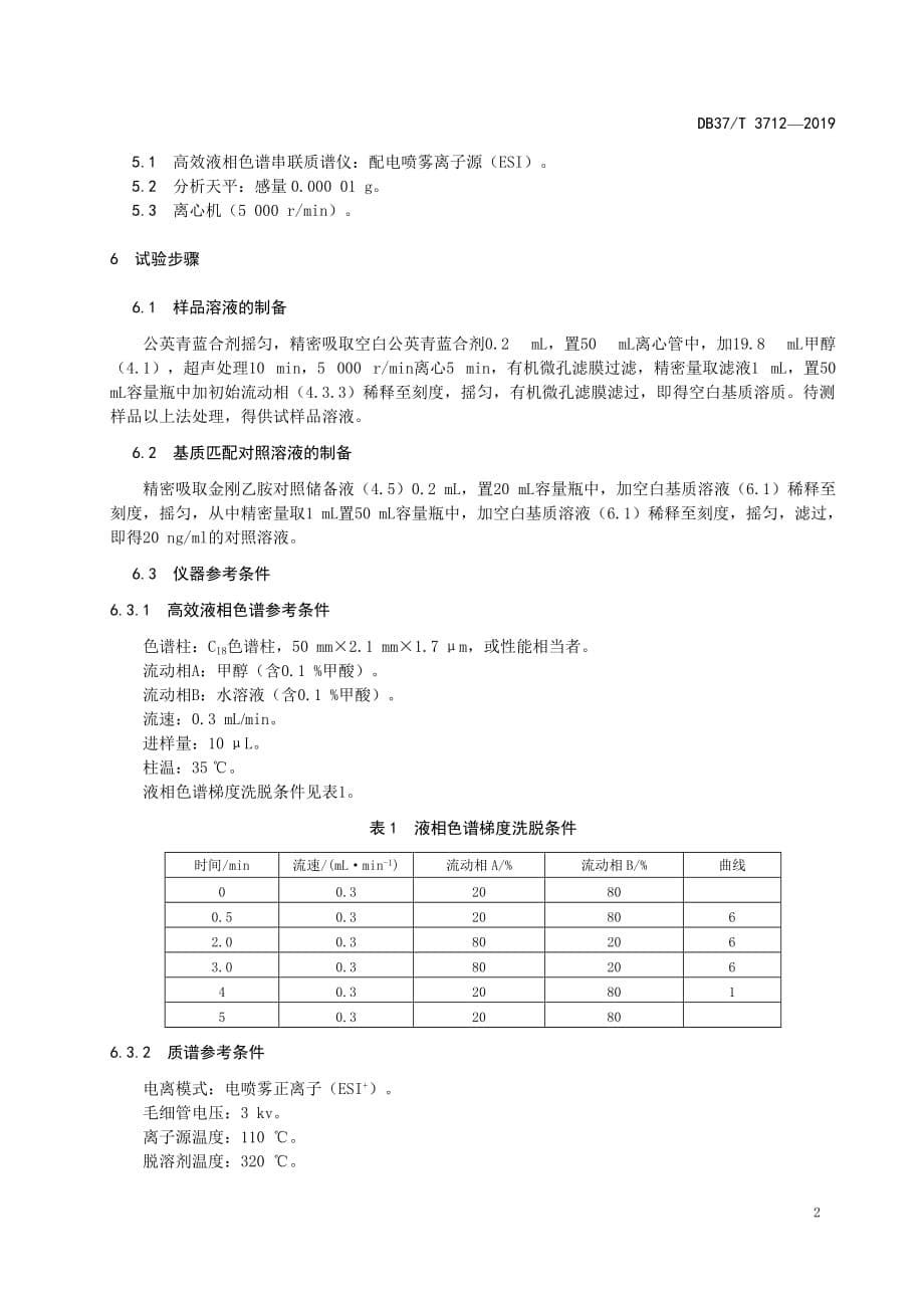 公英青蓝合剂中添加金刚乙胺的测定　超高效液相色谱-串联质谱法-山东_第5页