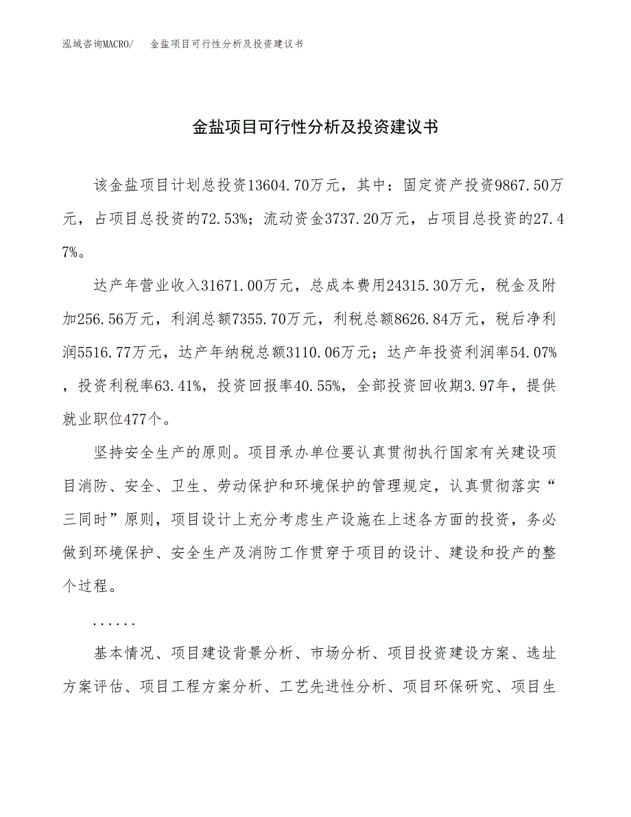 金盐项目可行性分析及投资建议书.docx_第1页