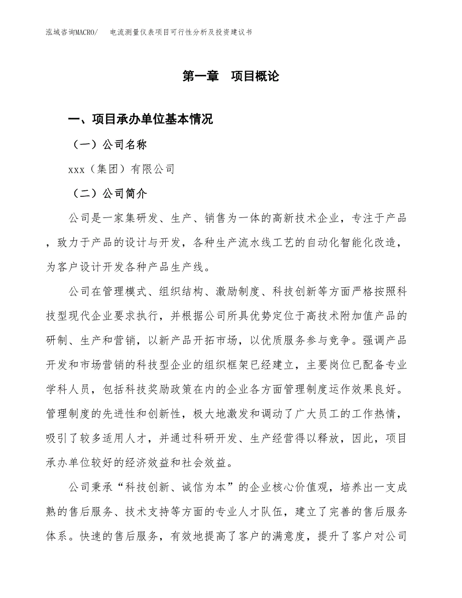 电流测量仪表项目可行性分析及投资建议书.docx_第3页