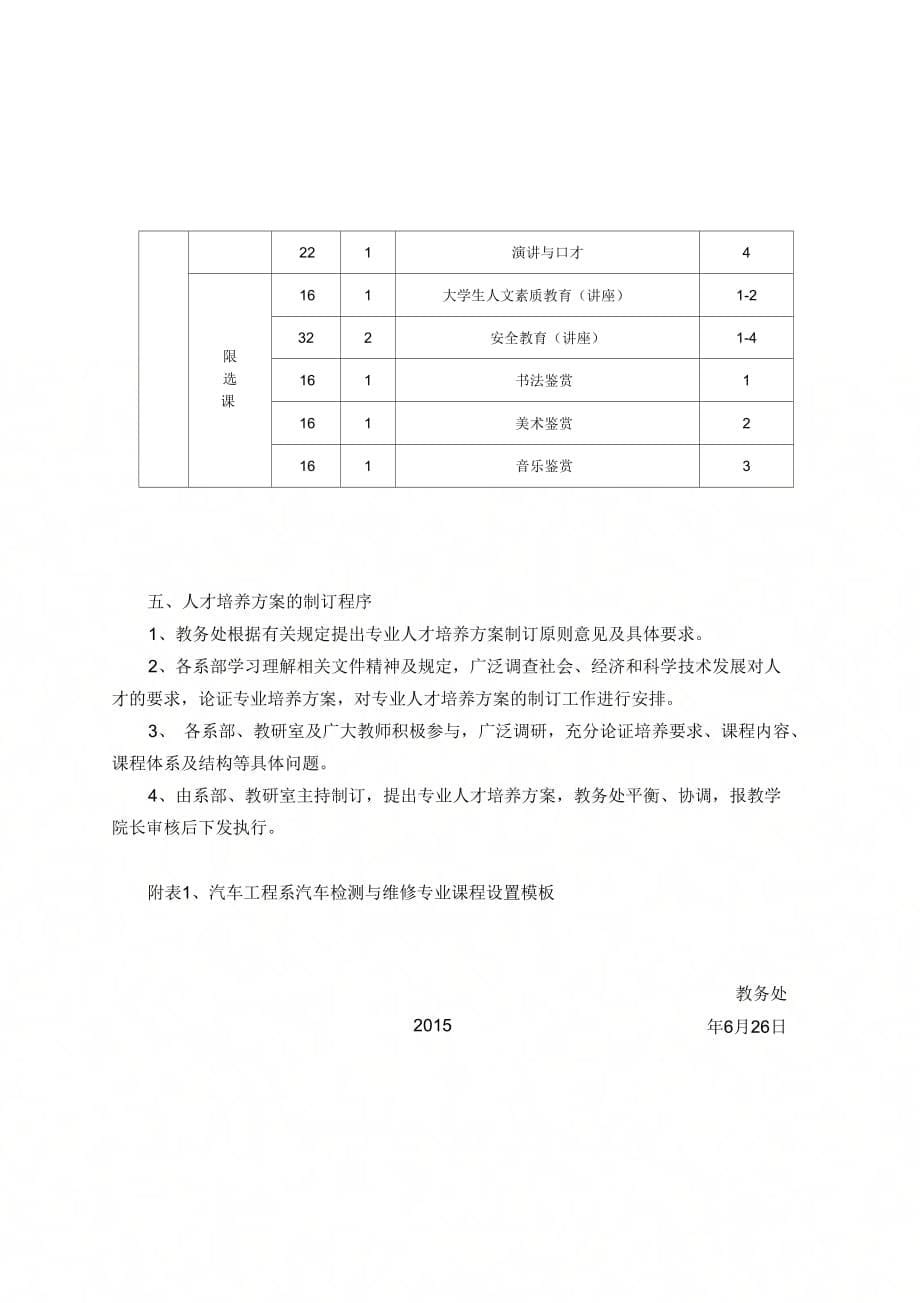 人才培养方案(三年制)原则意见_第5页