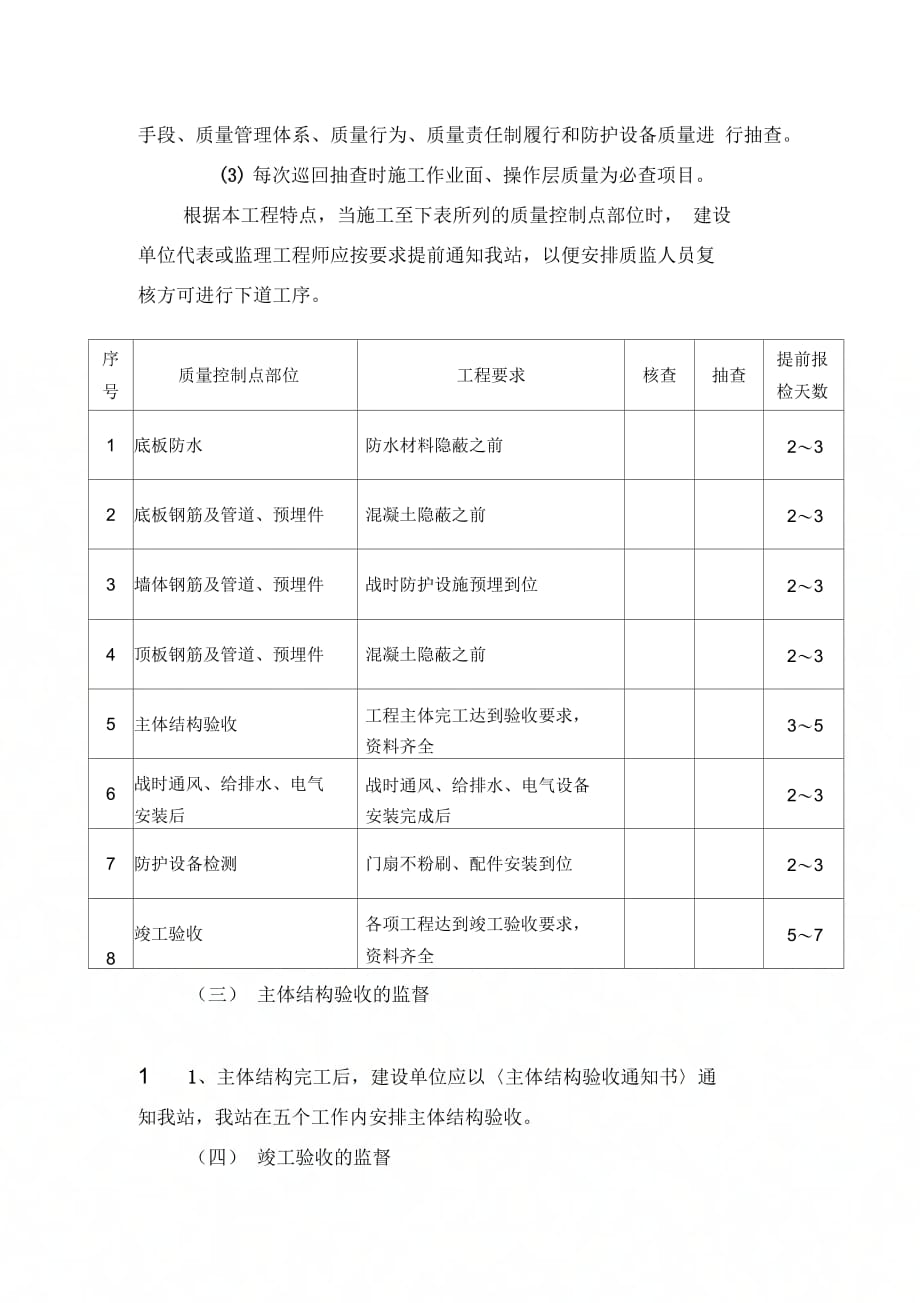 人防工程质量监督方案教学内容_第2页