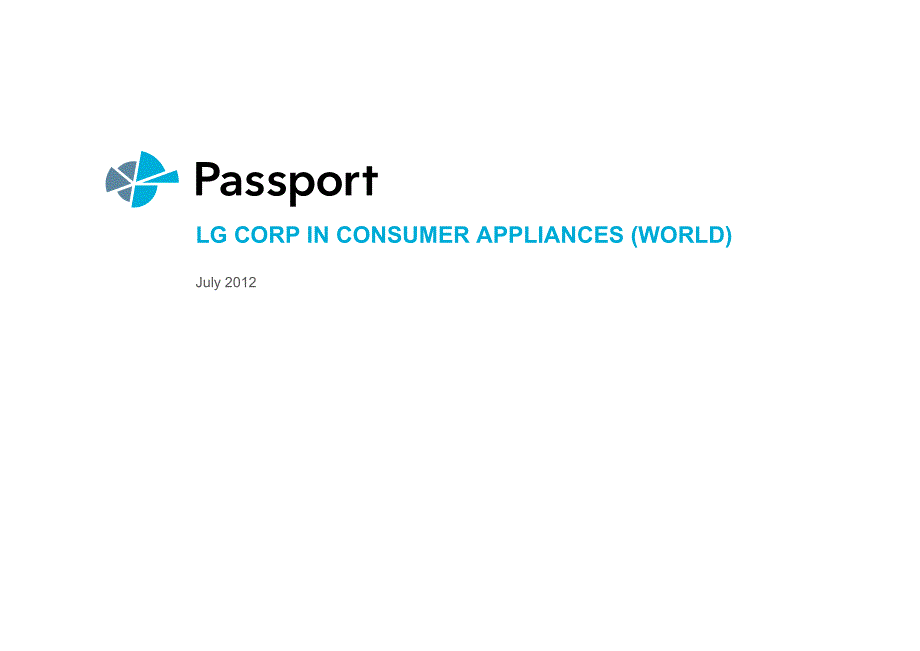 LG Corp in Consumer Appliances (World)_第1页
