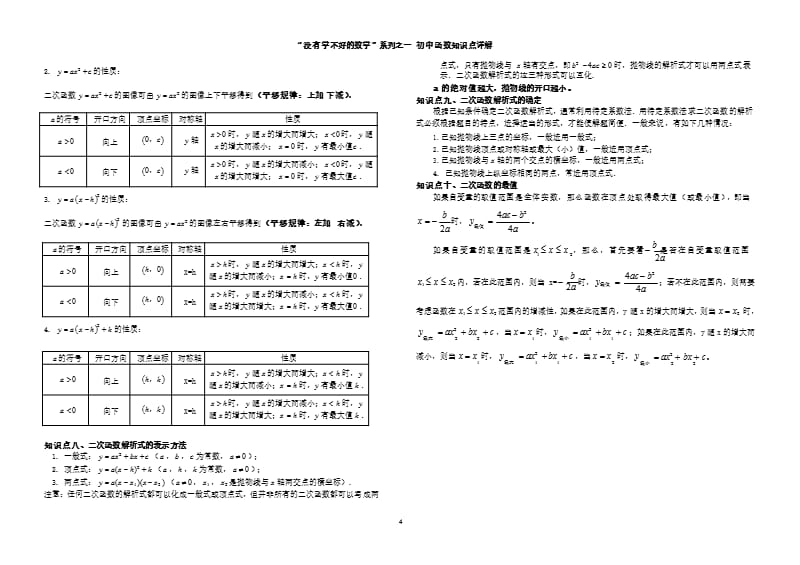 初中函数知识点总结非常全（2020年10月整理）.pptx_第4页