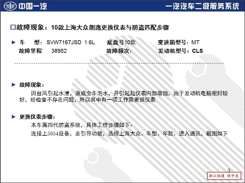 10款上海大众朗逸更换仪表与四代防盗匹配步骤PPT_第3页