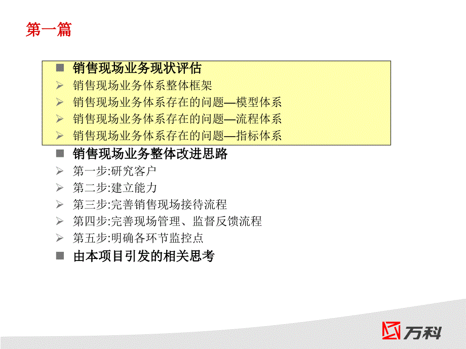 万科销售案场的销售与服务质量提升项目改_第3页