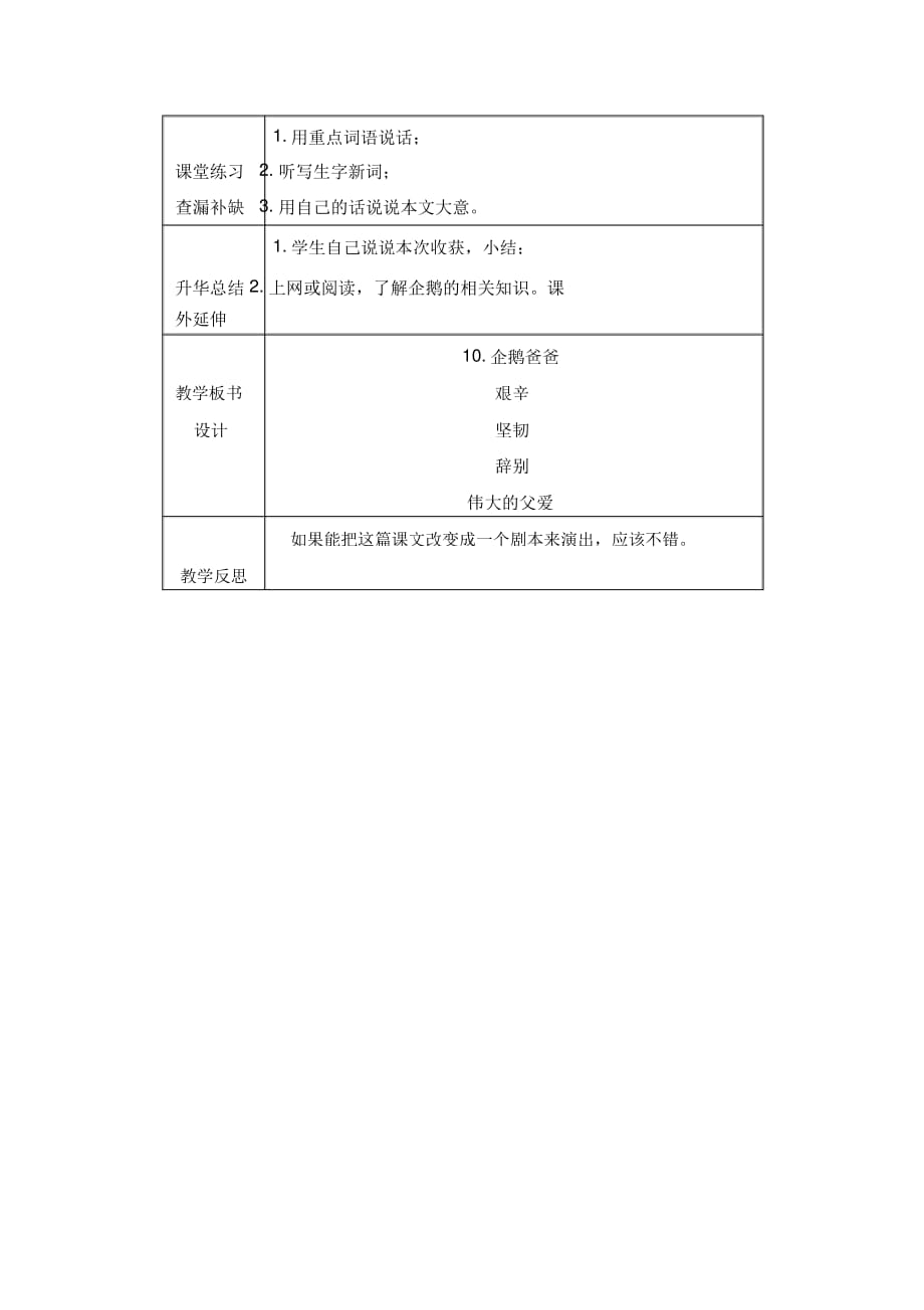 六年级下语文导学案-企鹅爸爸西师大版_第2页