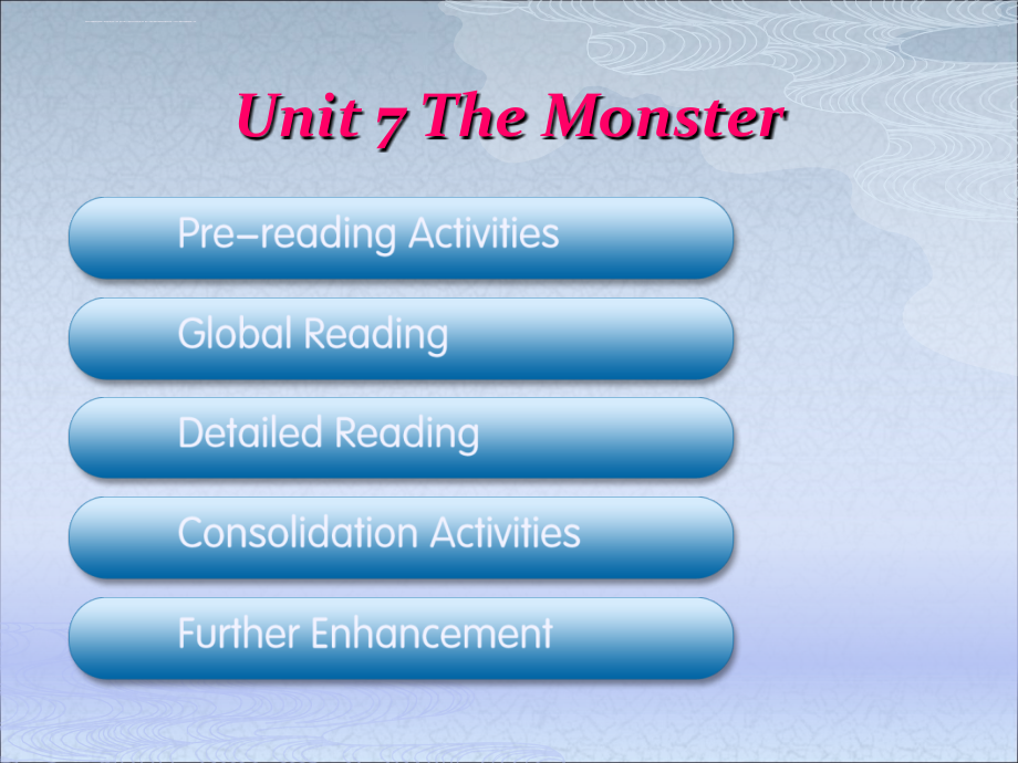Unit 7 The Monster综合教程四课件_第1页