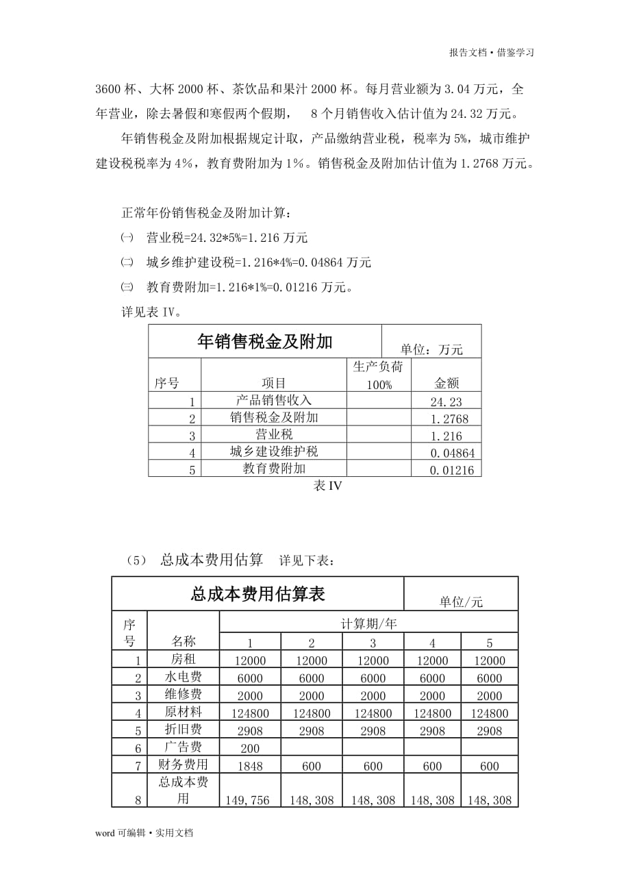 奶茶店项目投资可行性分析报告[汇编]_第4页