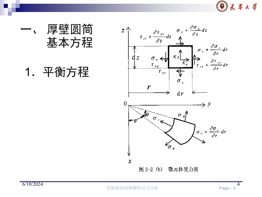 压力容器厚壁圆筒的弹塑性应力分析PPT_第4页