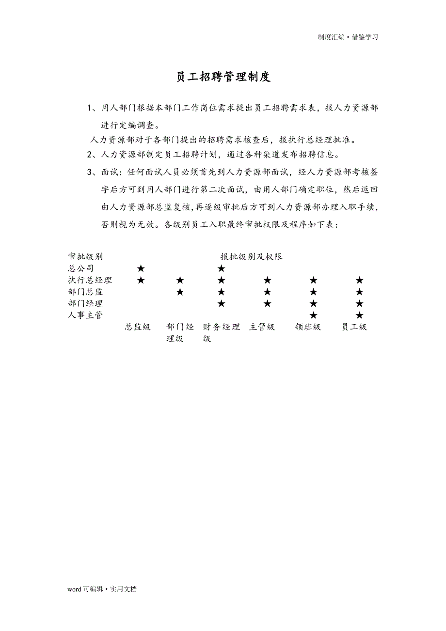 酒店人力资源部管理制度[参考]_第4页