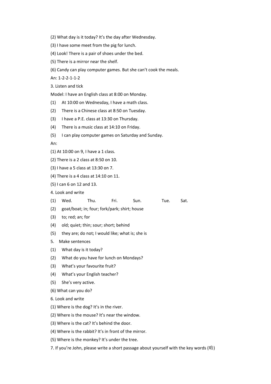 PEP Grade 5 (上)Final Test-试卷_第4页