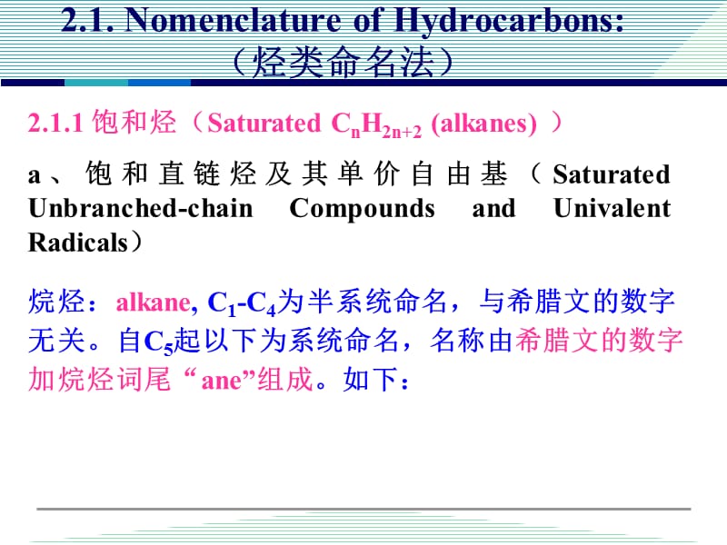 化学专业英语有机化合物的命名课件_第4页