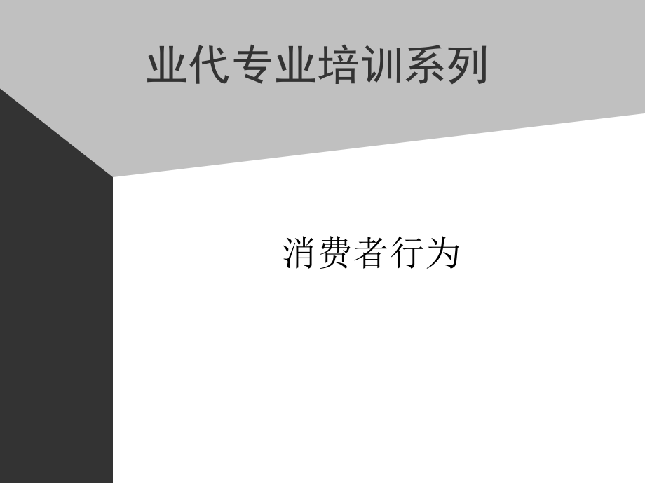 业务代表培训教材-消费者行为（PPT230页）_第1页