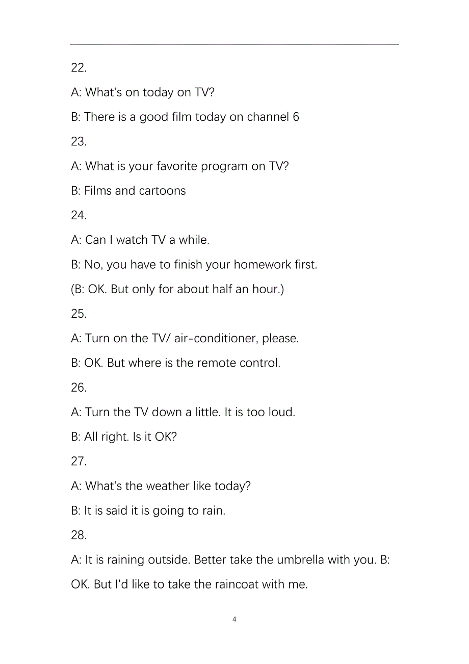 2020年整理儿童日常英语对话100句 (2).doc_第4页