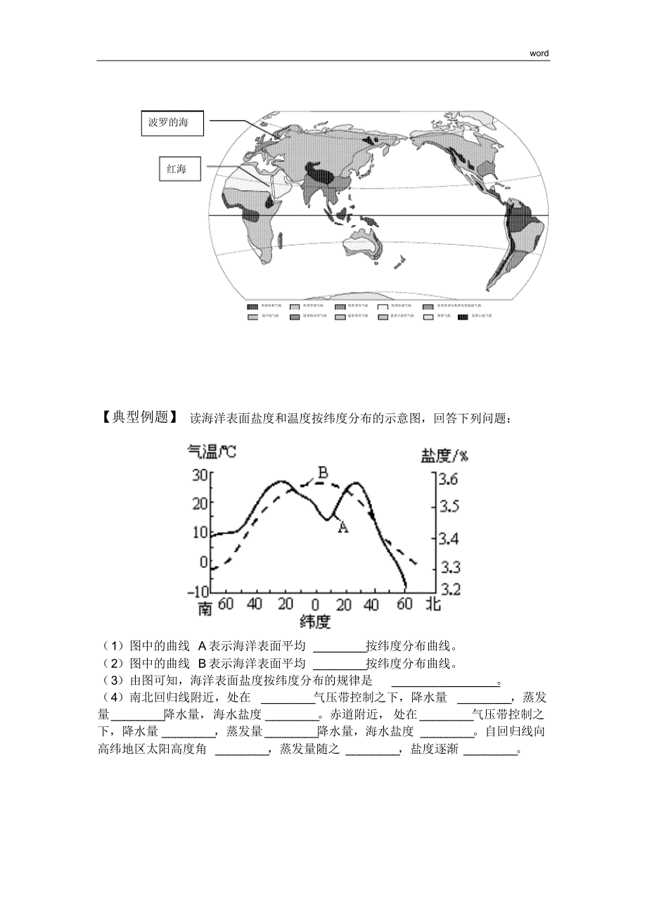 2016-2017学年高二鲁教版地理选修二海洋地理1.2海水性质与海水运动原创学案(第一课时)_第3页