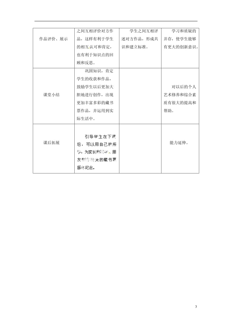 天津市武清区杨村第五中学九年级美术上册《藏书票的制作》教案1 新人教版_第3页