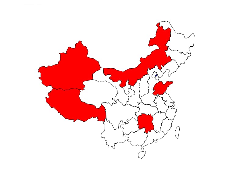 可着色的中国地图课件_第1页