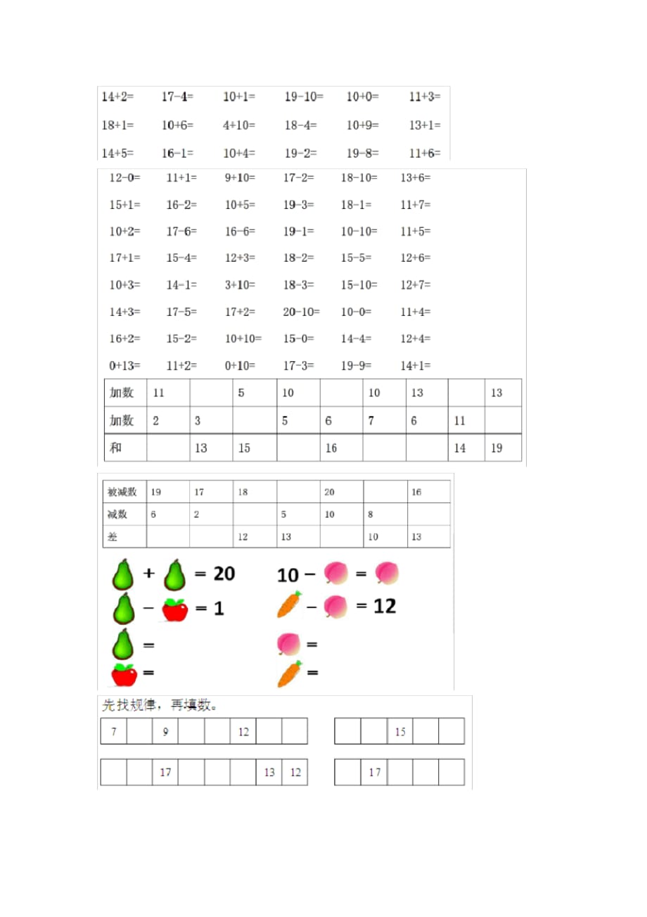 【精品】最新人教部编版一年级下册数学《十几减几》练习题_第2页