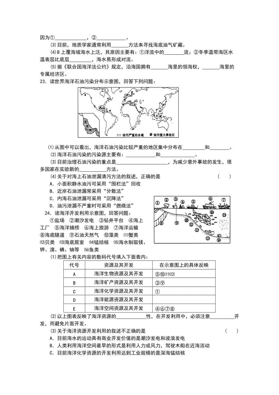 第13讲海洋资源的开发和利用及海洋环境保护_第5页