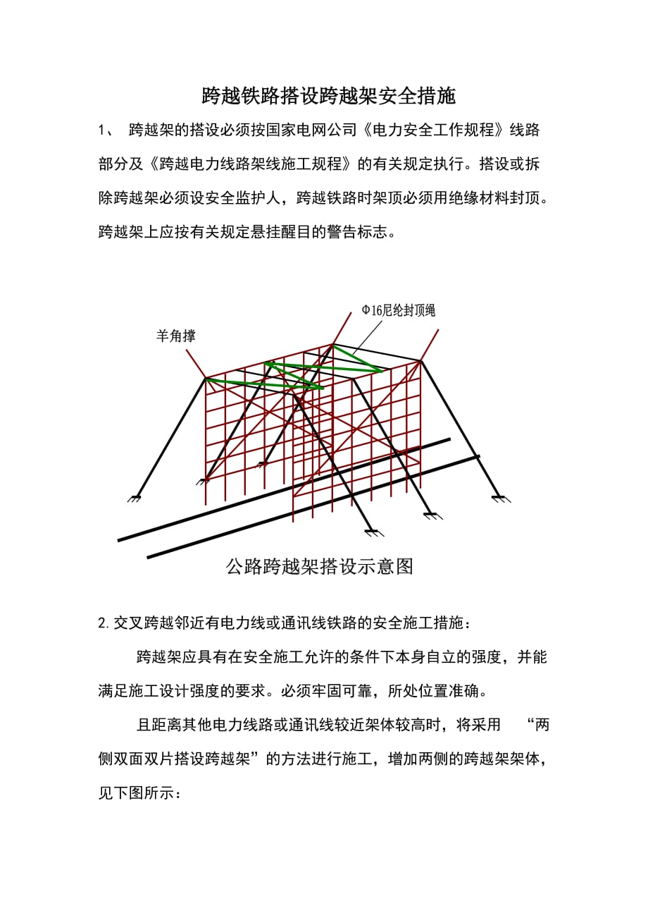 （精选）公路、电力线路交叉跨越一般施工措施_第1页