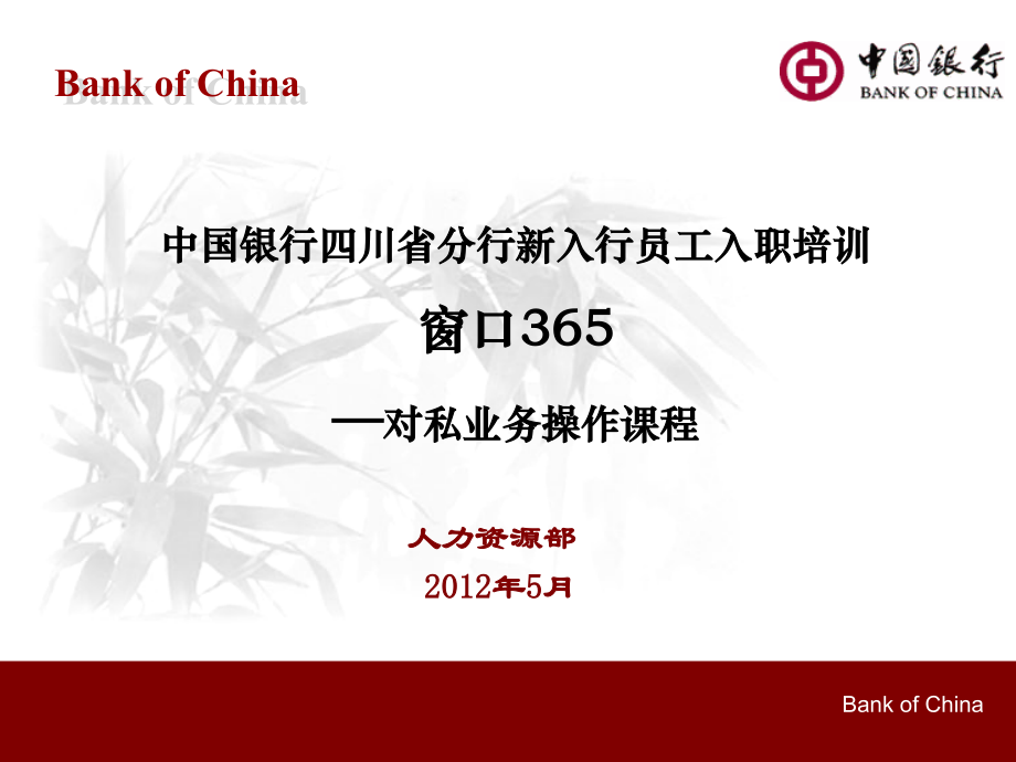 中国银行IT蓝图对私业务操作_第1页