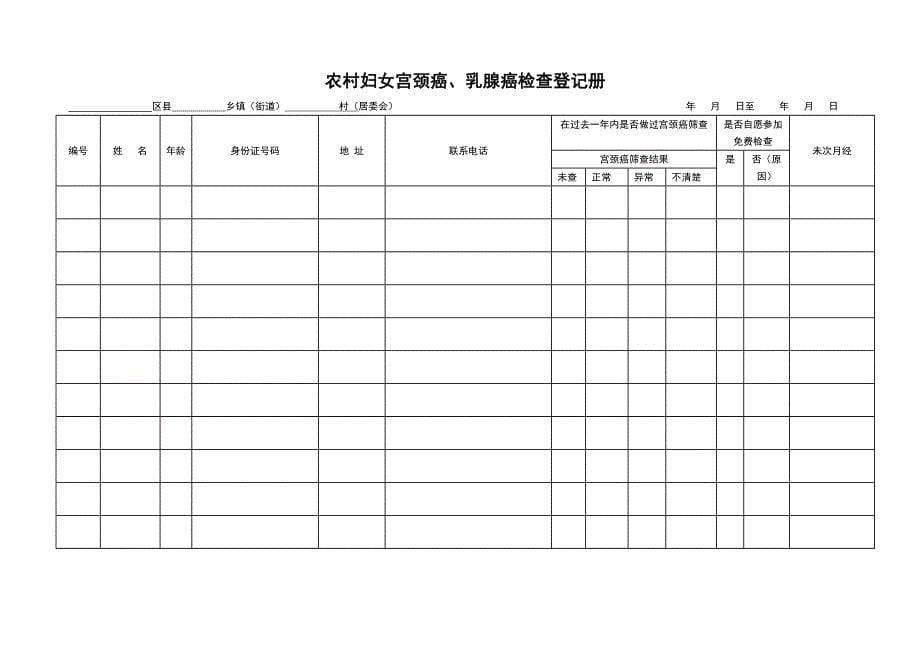 （精选）宫颈癌检查登记表_第5页