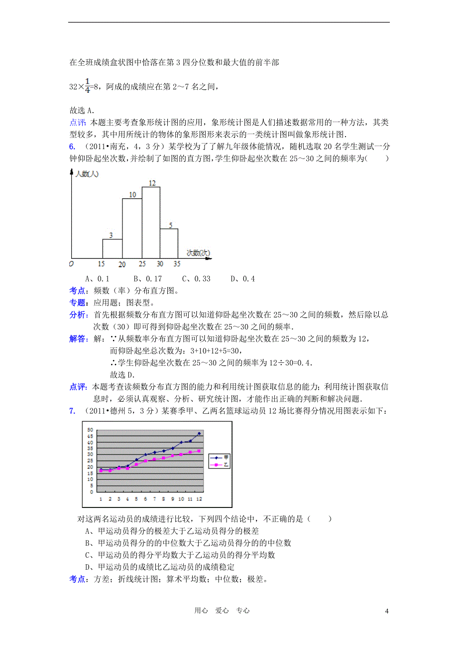 2011全国中考数学真题解析120考点汇编 图表信息题_第4页