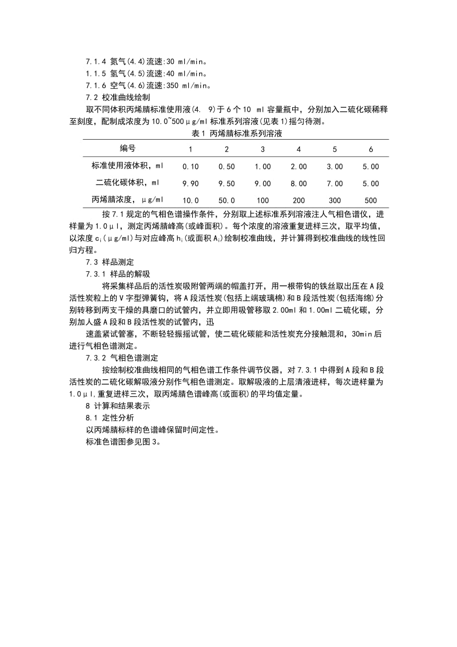 （精选）固定污染源排气中丙烯腈的测定-气相色谱法_第4页