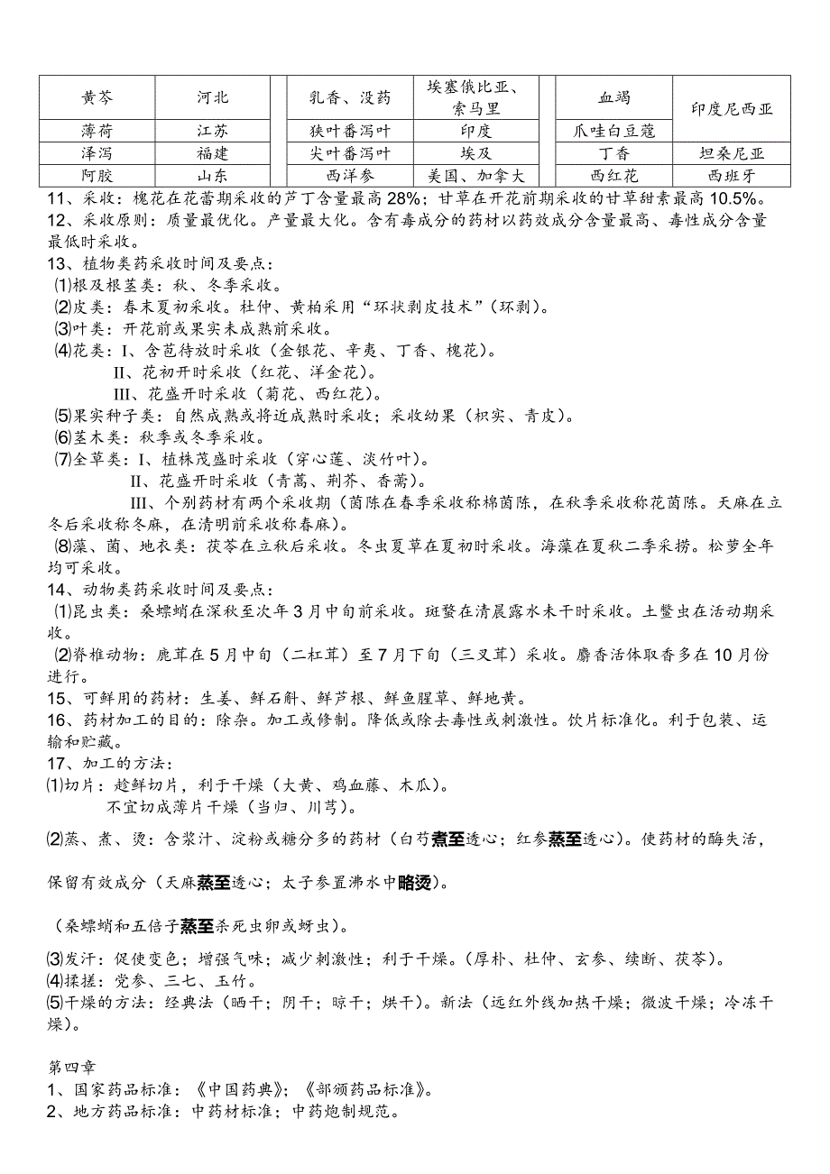 《中药鉴定学》要点归纳整理版[汇编]_第2页