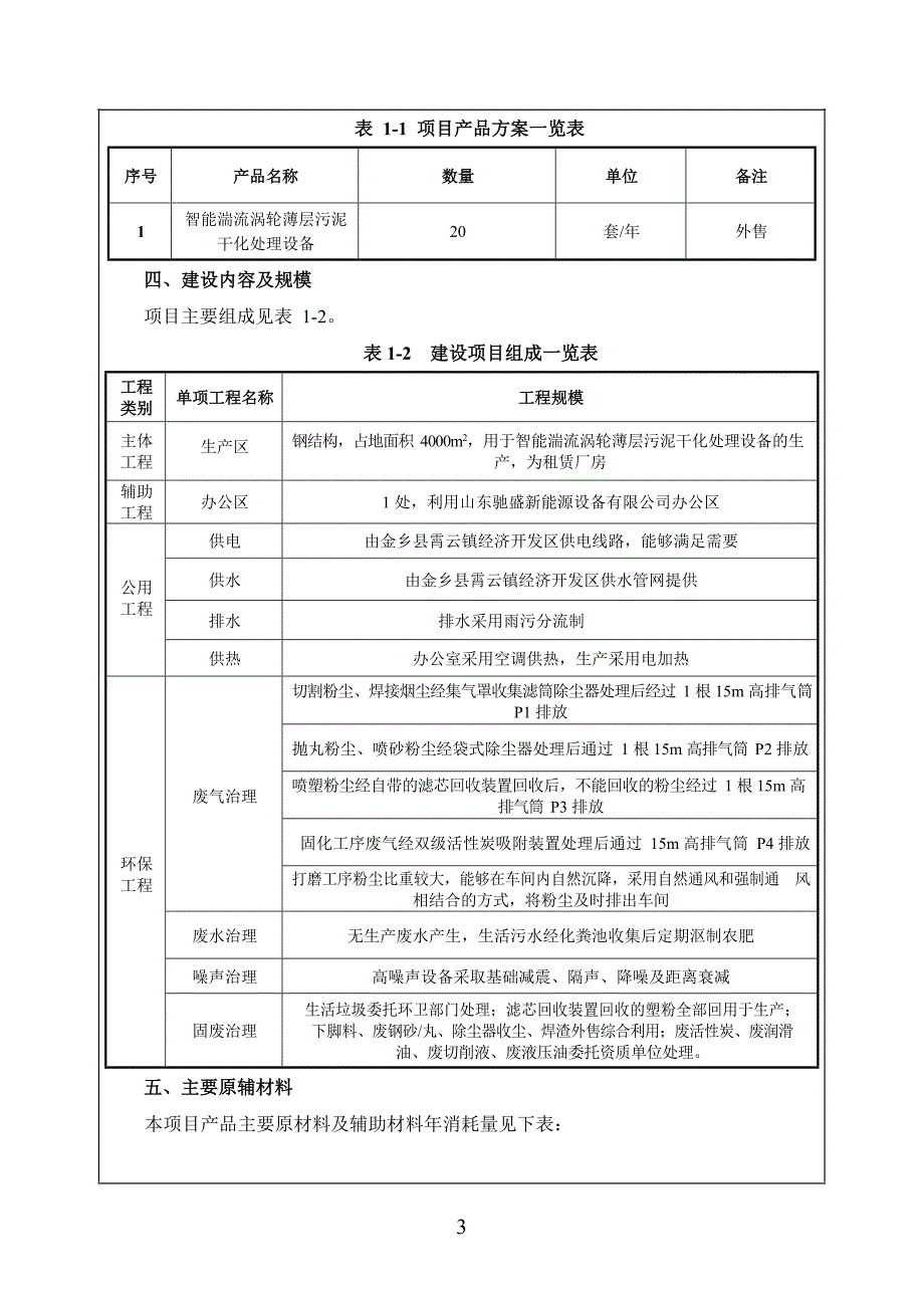 年产20套智能湍流涡轮薄层污泥干化处理设备生产项目环境影响报告表_第4页