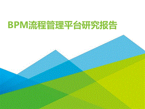 BPM流程管理平台研究报告